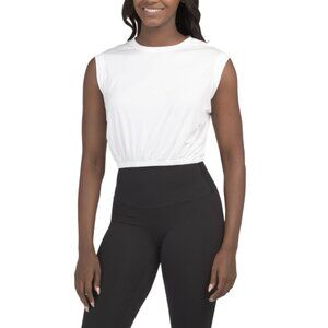 MONDETTA STUDIO White Elasticated Tank Top
